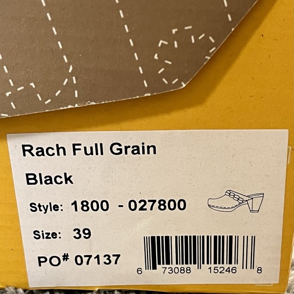 DANSKO Womens 'Rach' Black & Brown Leather Heritage Mules Size 39 US 8.5 - 9 - Picture 5 of 10